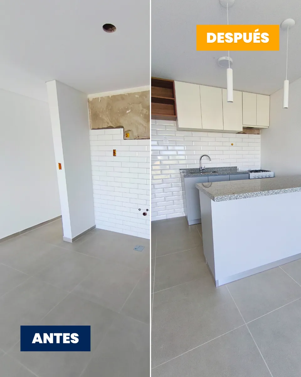 Antes y después de un mueble de cocina a medida