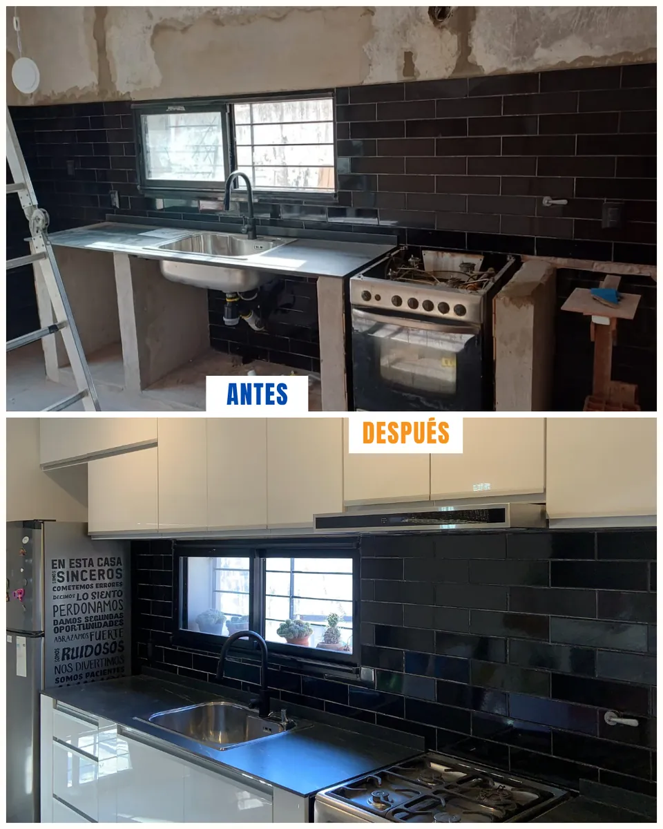 Antes y después de una cocina a medida