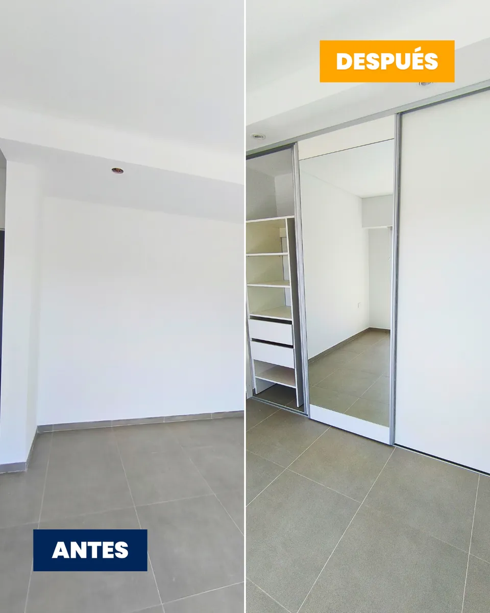 Antes y después de un placard a medida